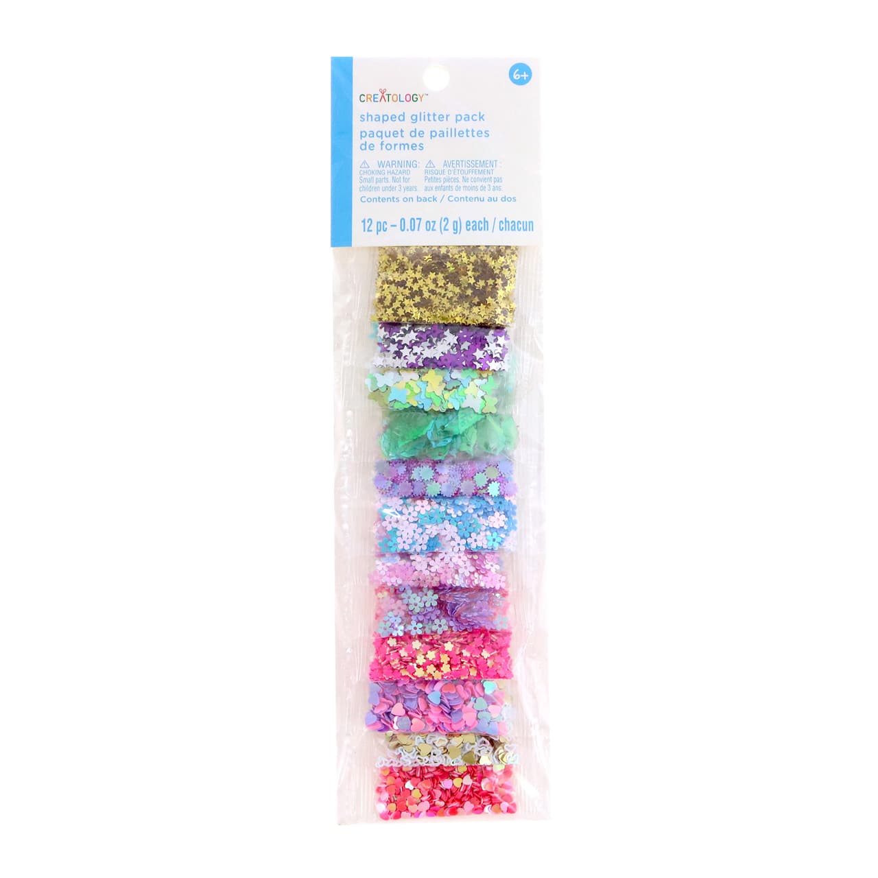12 Packs: 12 ct. (144 total) Shaped Glitter Pack by Creatology™